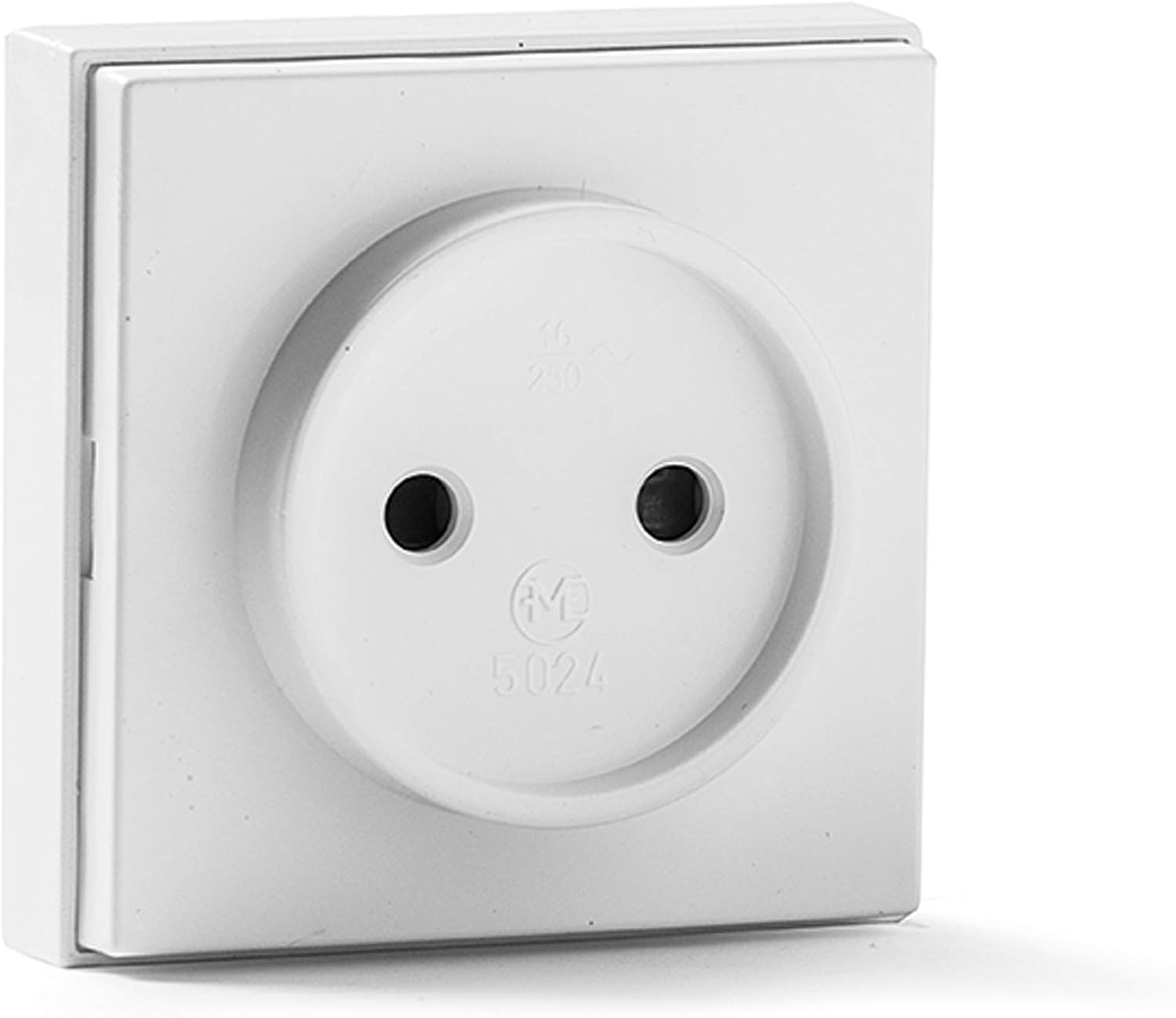 FAMATEL Prise sans TT Surface 65×65 mm – 16 A, 250 V, Série 5000, Blanc