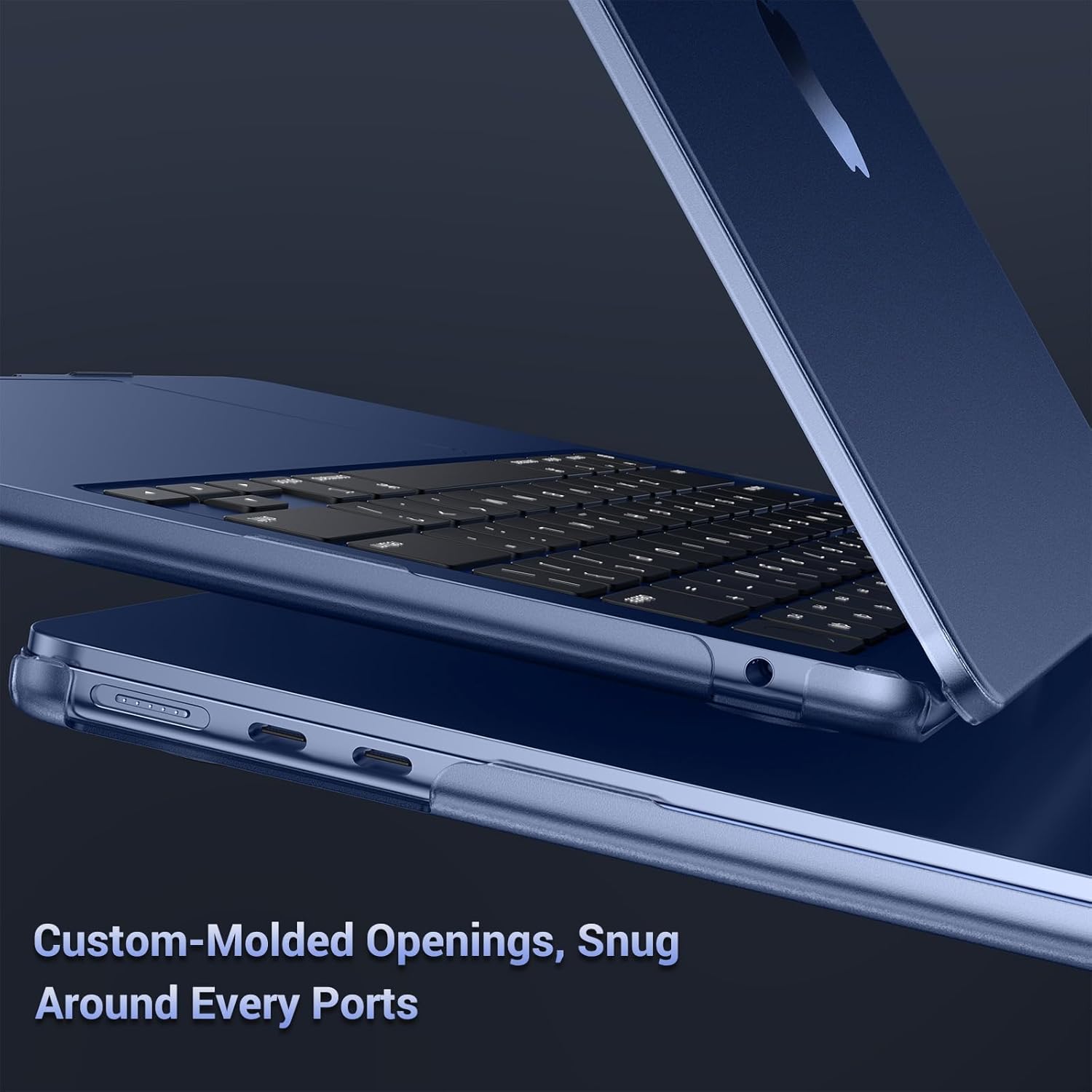 Detalle de MOSISO Hülle für MacBook Air 15 Zoll (M2/M3/M4/M5, 2023–2026) – Mitternachtsklar, ultradünn, präzise Passform