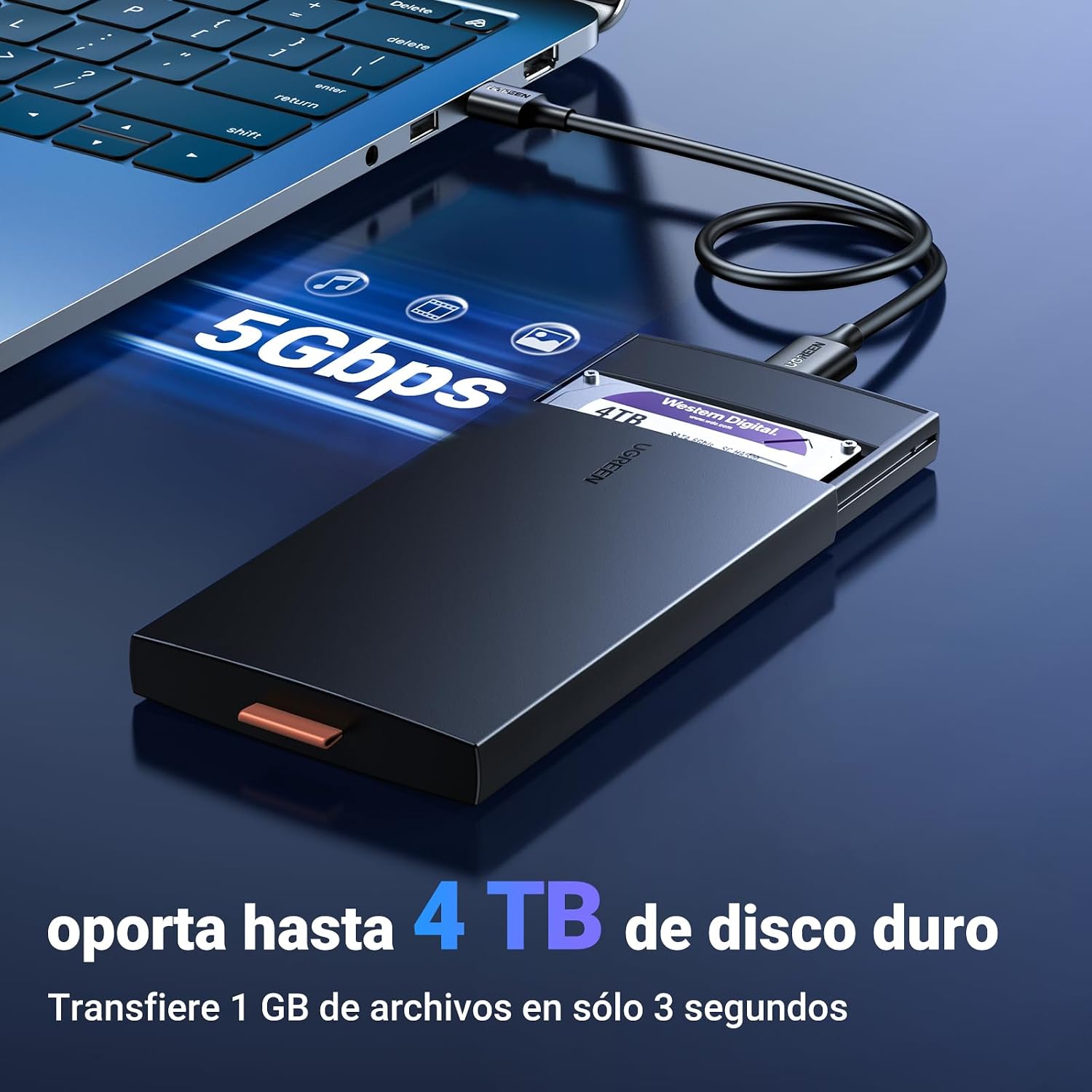 Detalle de UGREEN Cable USB 3.0 a Micro B 0,5 m