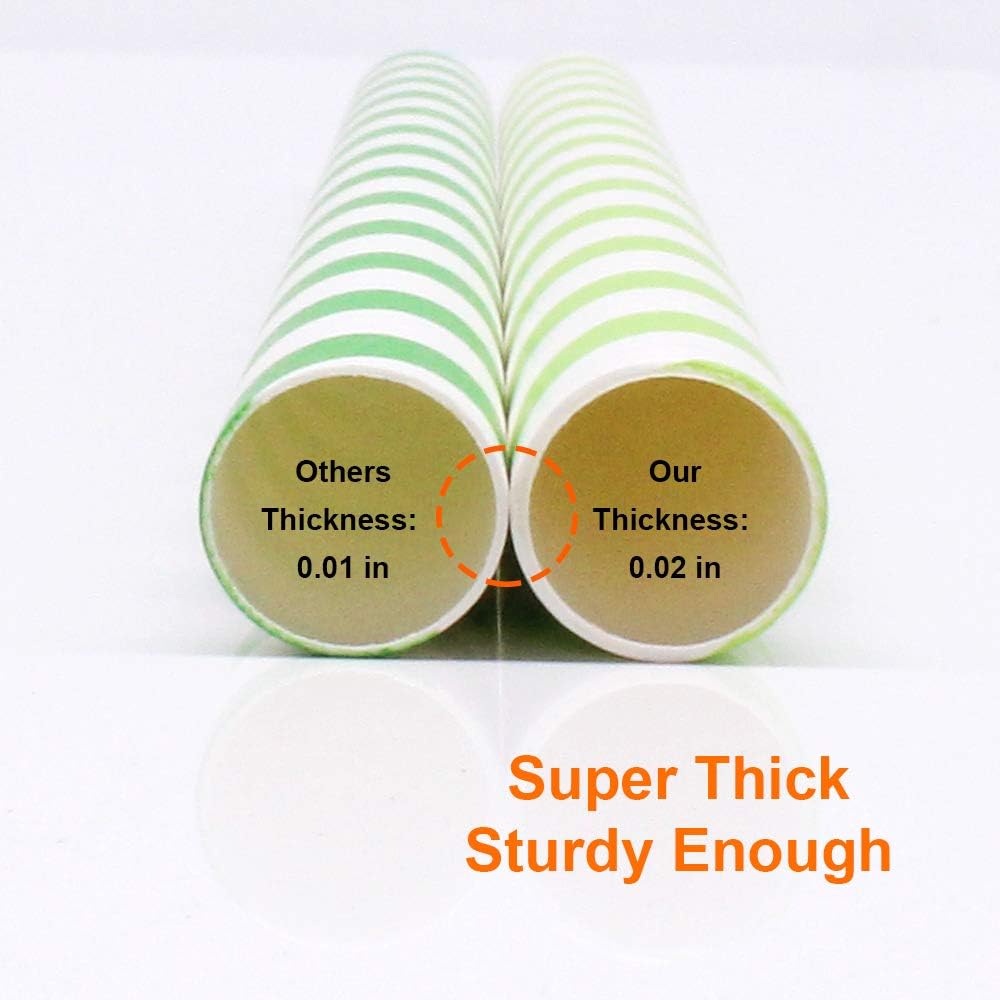 Thumbnail 3 de Morneve BXBQ20190519001 Paper Boba Straws, 0.5-inch Wide, 50 Pack