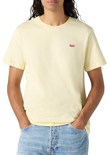 Detalle 2 de Levi's SS Original Housemark Tee Uomo - Double Cream, XS: comfort e stile senza compromessi