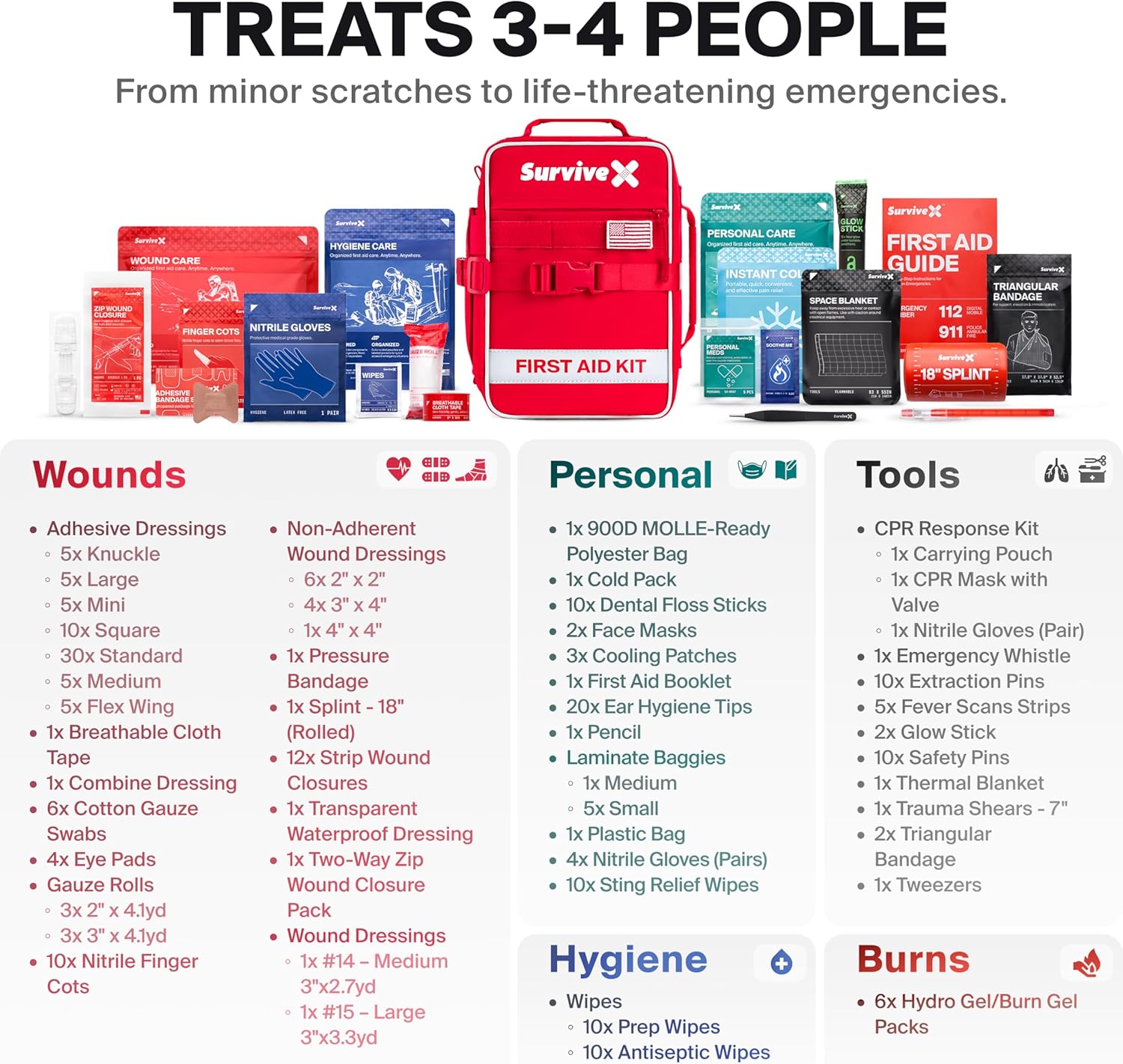 Thumbnail 4 de SurviveX Large First Aid Kit 1 Pack