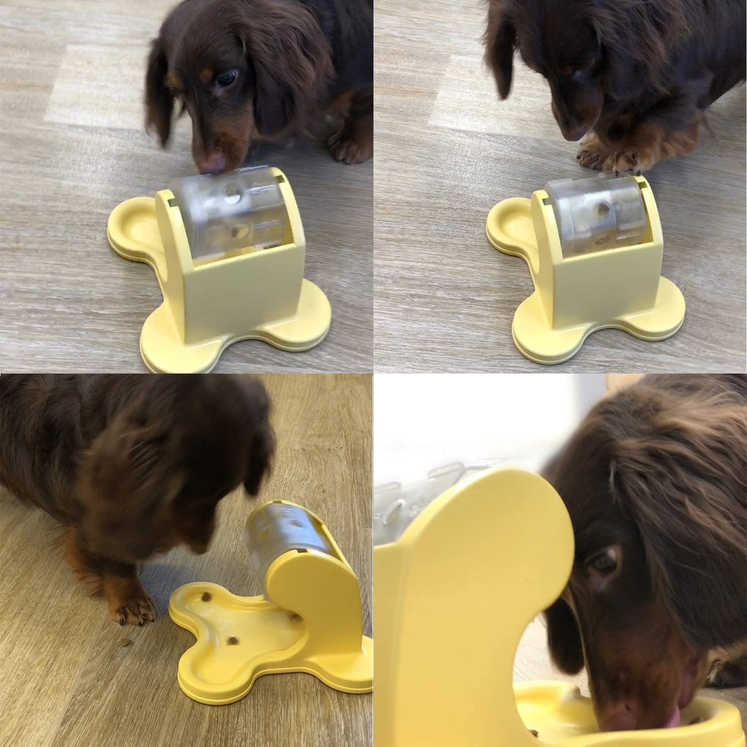 Detalle de ドギーマン わんこのでるでる自飯器 犬用食器玩具、フード穴6種類調整