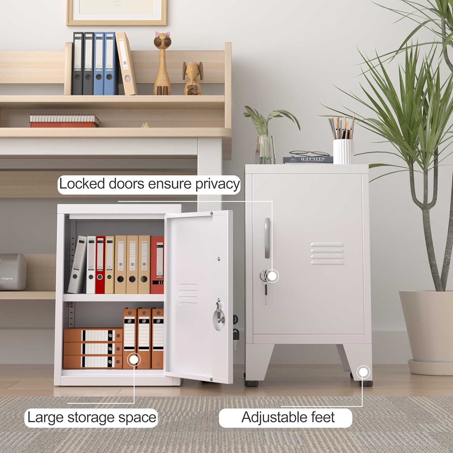 Thumbnail 6 de pozdeg PD-V-W-FBA 24.5-Inch White Lockable Steel Storage Locker