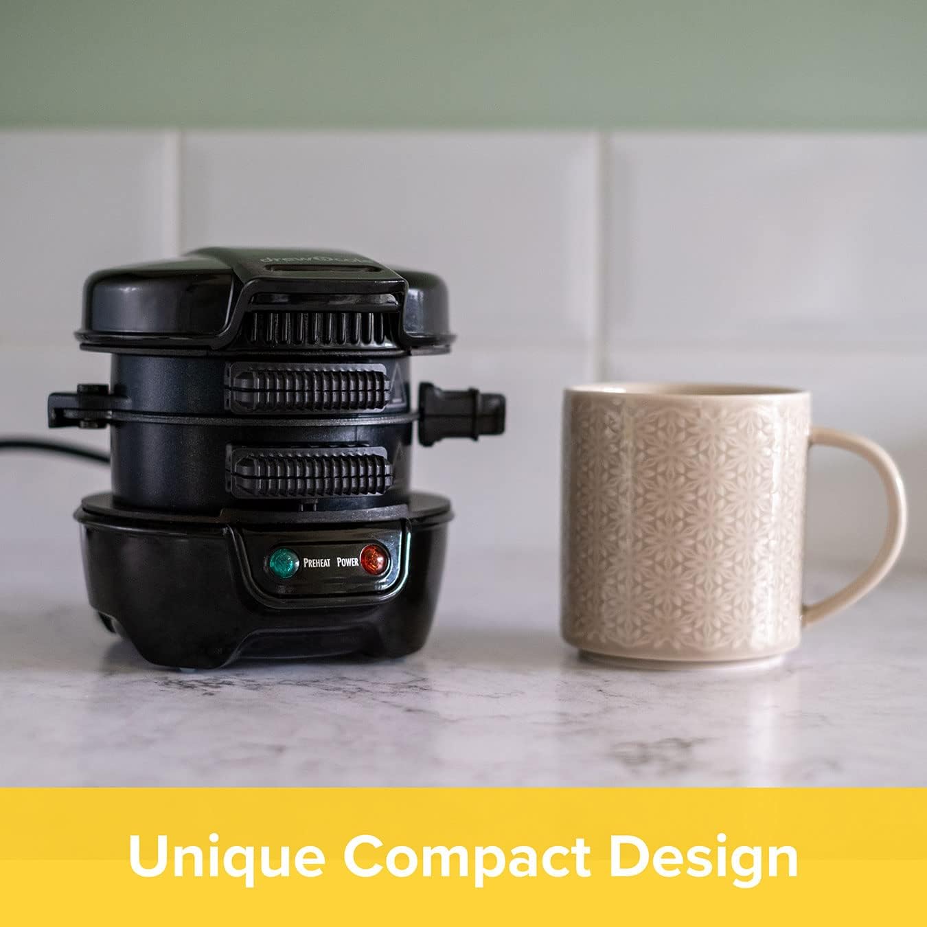 Detalle 1 de Drew&Cole Electric Breakfast Muffin Sandwich Maker review: practical, compact and simple to use
