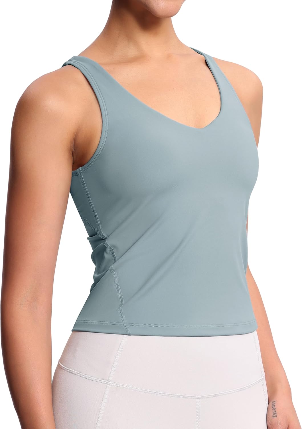 Thumbnail 6 de THE GYM PEOPLE Sport BH Damen Longline Crop Tank Top mit integriertem BH – Yoga, Fitness und Workout