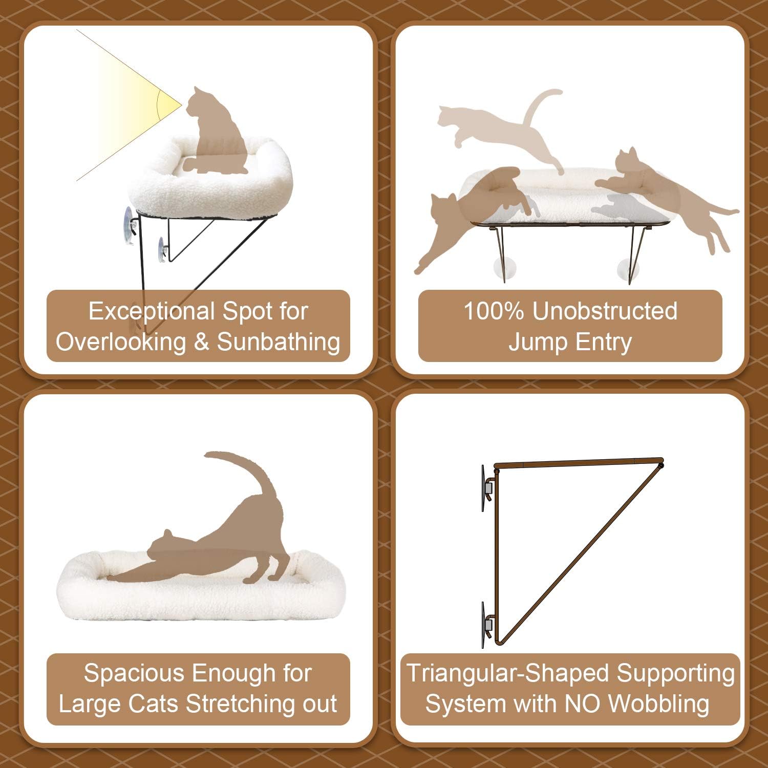 Thumbnail 5 de Zakkart Cat Window Perch, 40 lb Capacity