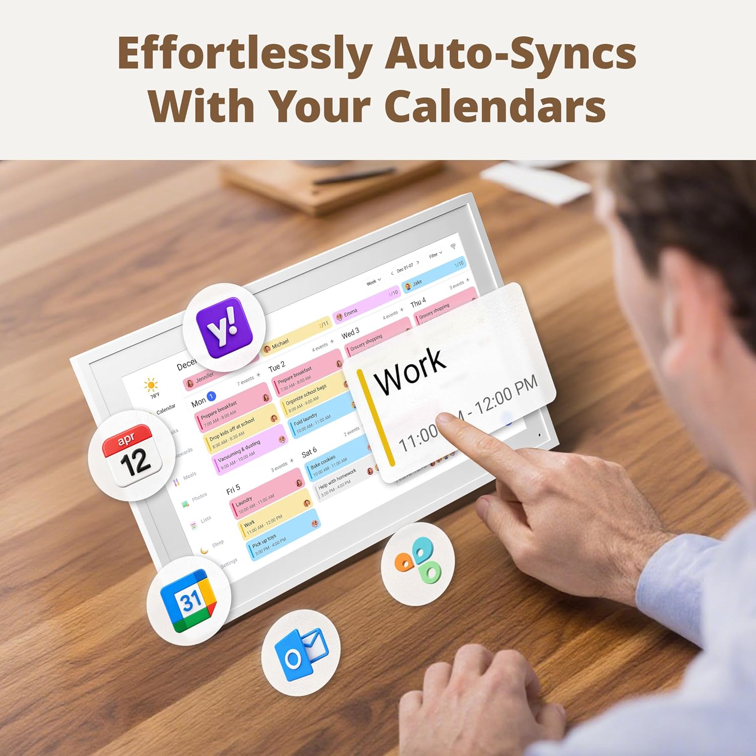 Thumbnail 1 de Dragon Touch 15.6-inch Digital Calendar Chore Chart – Smart Family Planner with 15.6-inch FHD touchscreen