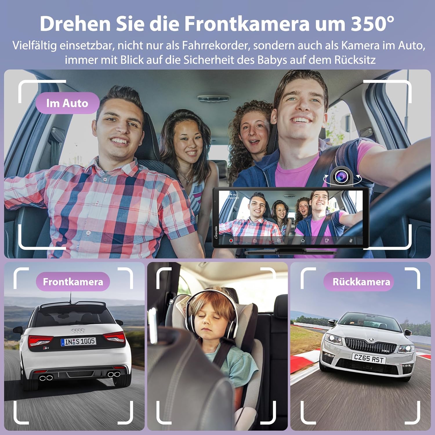 Thumbnail 4 de CARPURIDE 10,26 Zoll CarPlay, Dashcam