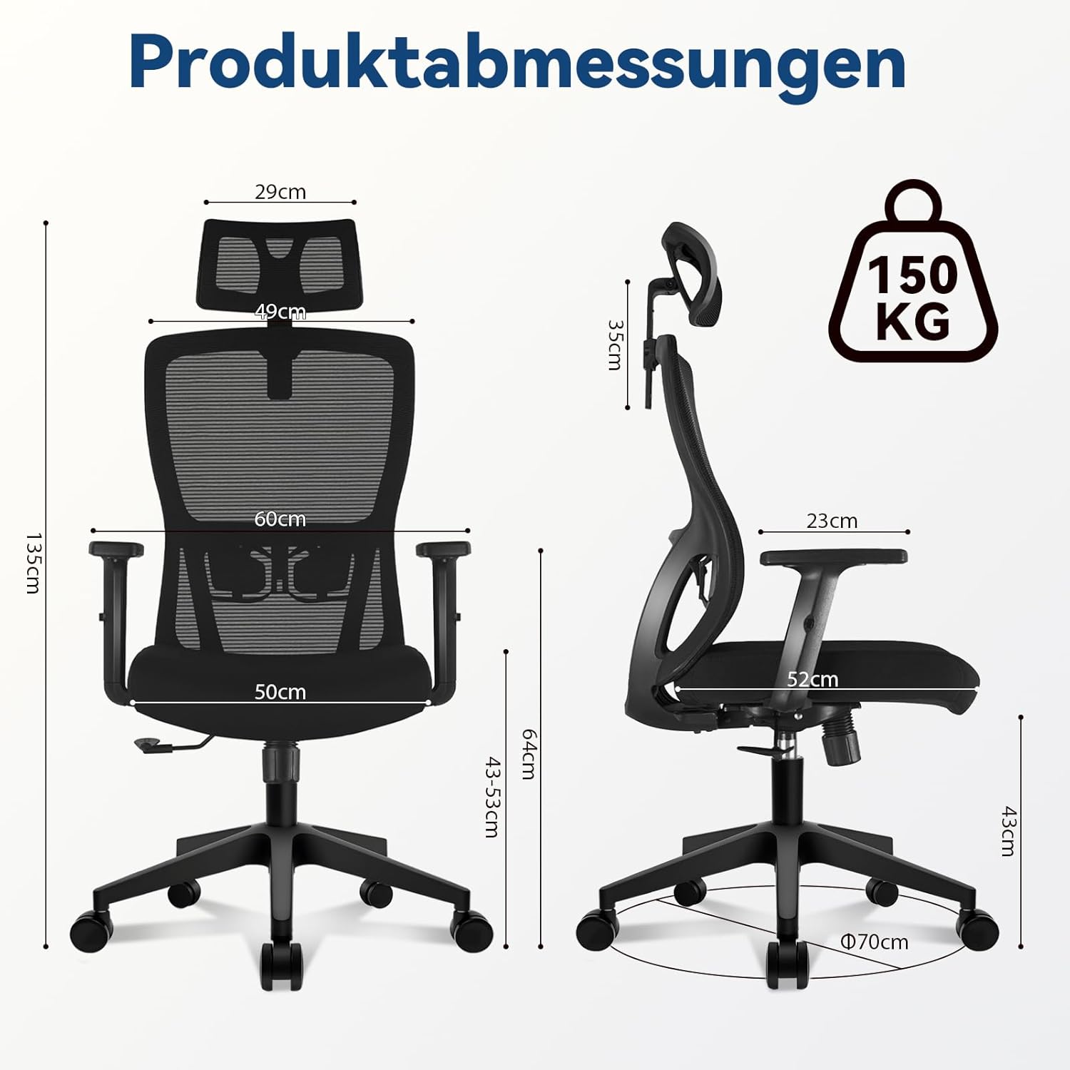 Thumbnail 2 de Durrafy Ergonomischer Bürostuhl