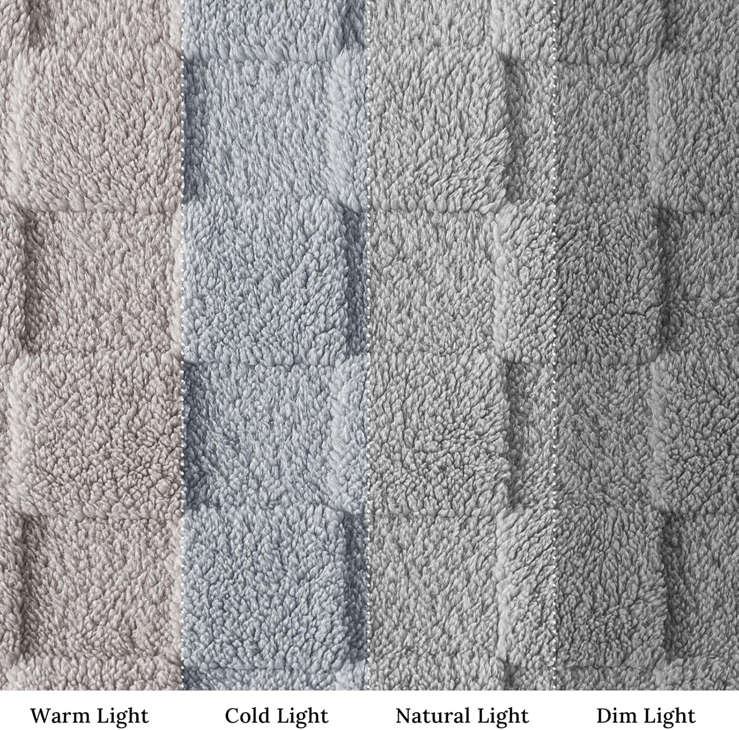 Thumbnail 4 de Exclusivo Mezcla plaid en polaire microfibre à carreaux gris clair 230x265 cm