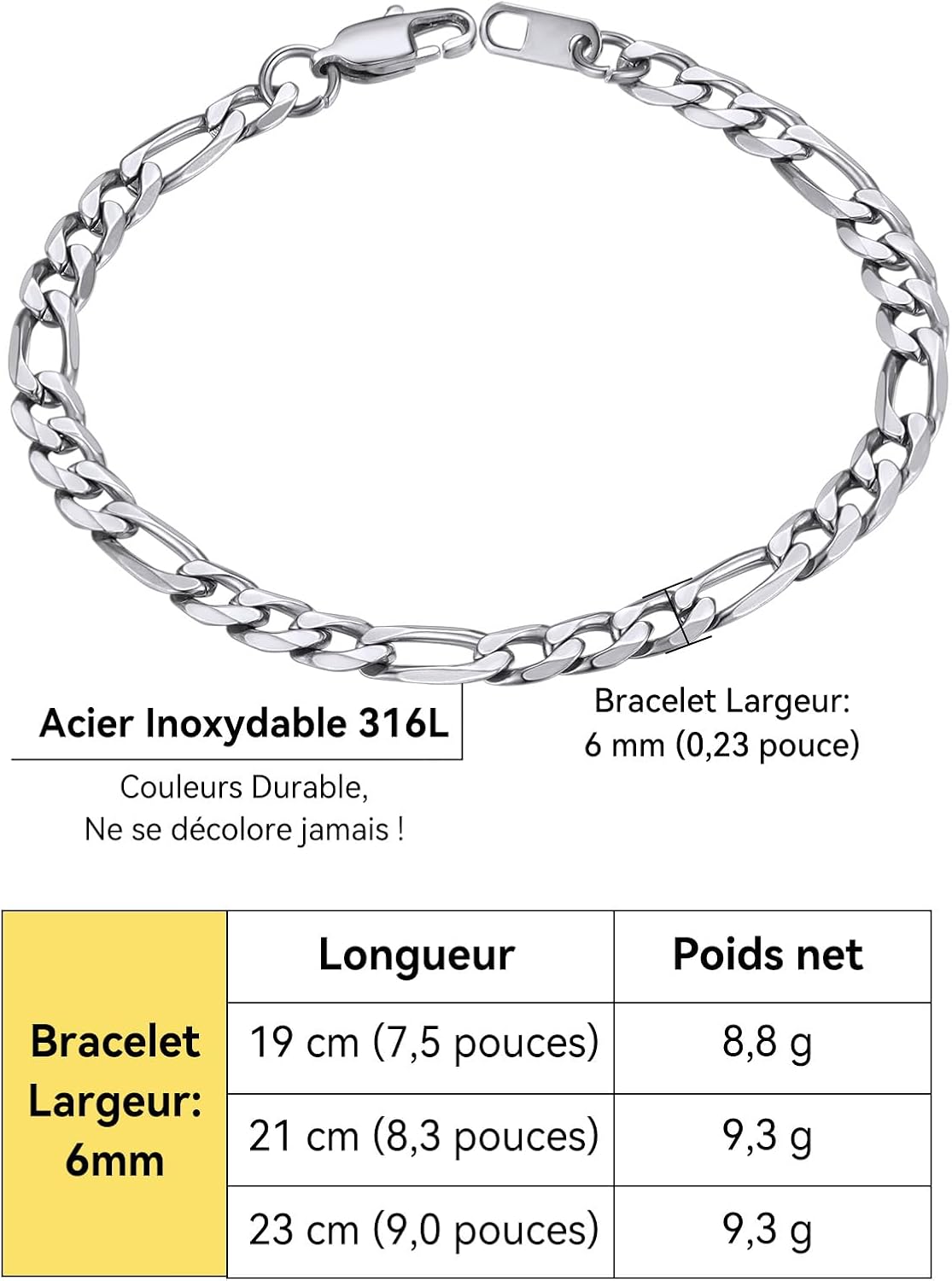 Thumbnail 5 de ChainsHouse Gourmette Figaro 19 cm
