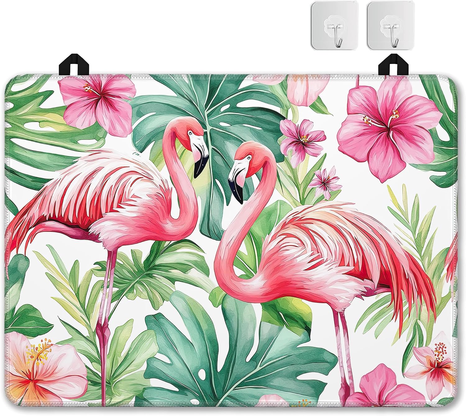 Detalle de YIKTI 28 x 20 Inch Red Flamingo Stove Top Cover for Electric Stoves