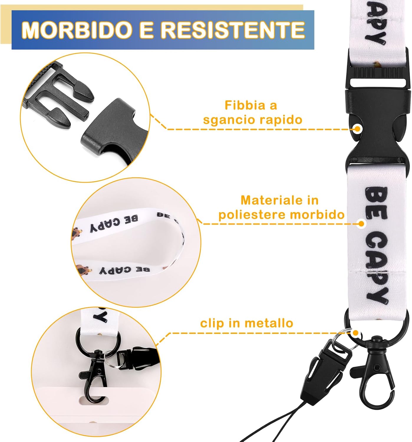 Thumbnail 4 de Porta badge identificativo con cordino staccabile e bobina retrattile — design felino e funzionalità pratica