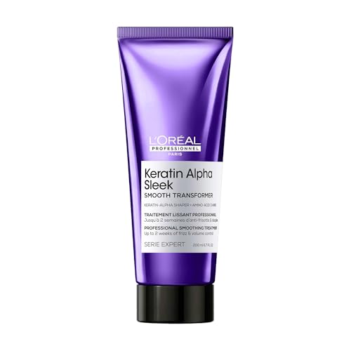 Detalle de L'Oréal Professionnel Soin Cheveux Transformatif Lissant Keratin Alpha Sleek – 2 Semaines d'Anti-Frisottis