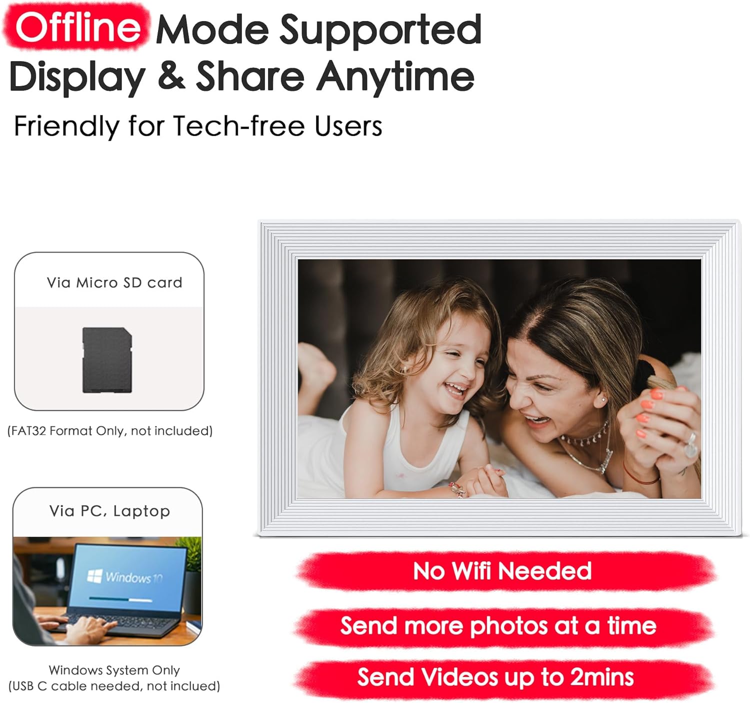 Thumbnail 6 de Frameo 10.1 inch Digital Picture Frame