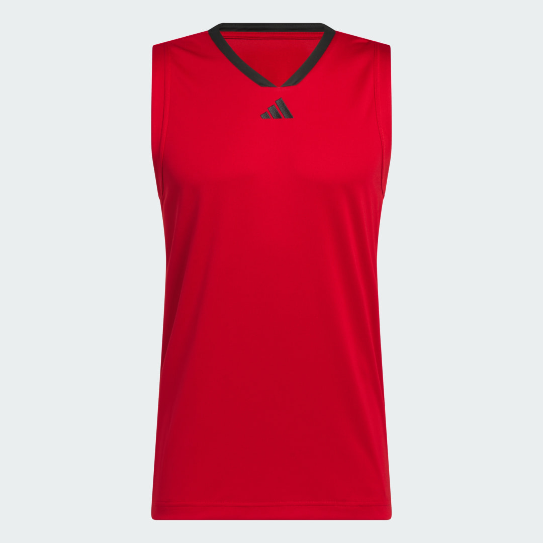 Detalle 2 de Camiseta sin mangas adidas Basketball Legends (Rojo) – para entrenamiento cómodo y estilo urbano