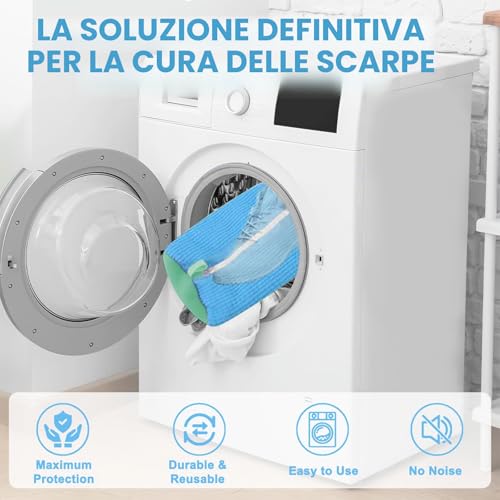 Detalle de YTUGIL Blu – Sacca lavaggio scarpe in lavatrice, 2 pezzi