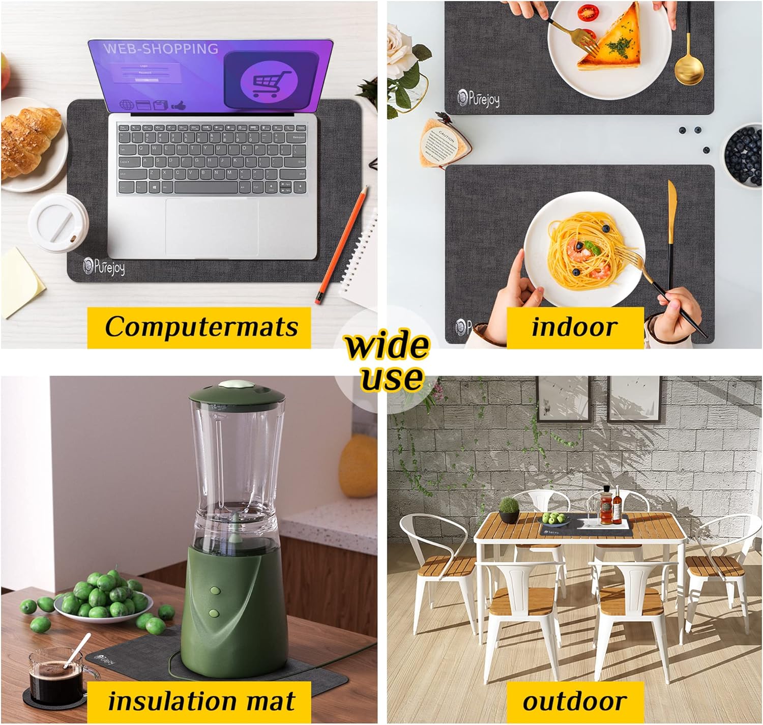 Thumbnail 4 de Purejoy Placemats and Coasters 43×30 cm set of 6 🍽