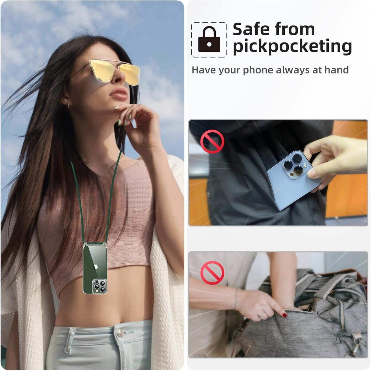 Detalle 2 de OLEPHY Cover iPhone 17e 6,1" con cordino