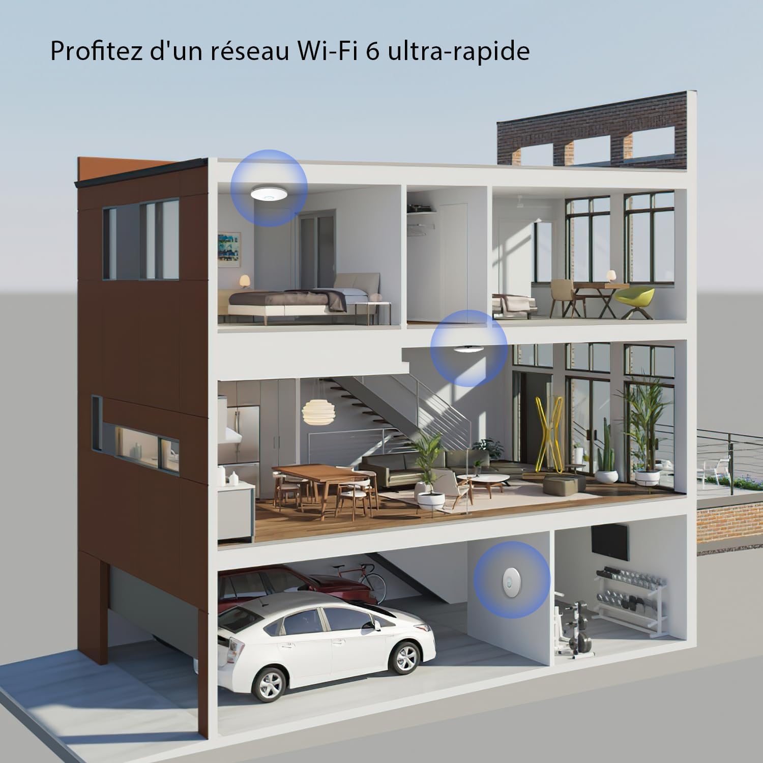 Thumbnail 6 de Tenda I29 Point d’accès WiFi 6 AX3000 double bande Gigabit avec PoE/PoE+ et itinérance WLAN