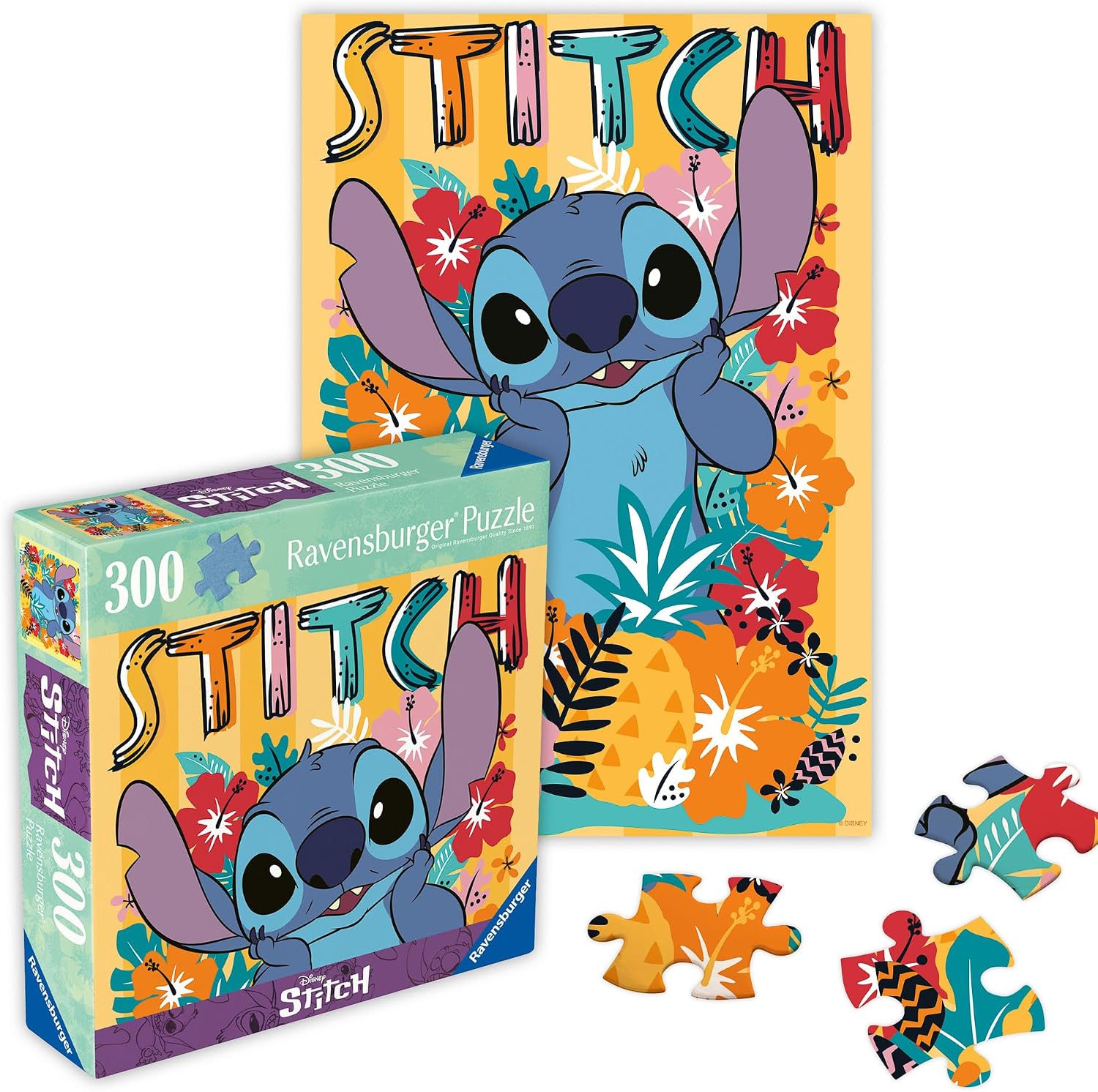 Detalle de Ravensburger Puzzle 13399 „Stitch“ mit 300 Teilen (Puzzle Moment, für ab 8 Jahren)