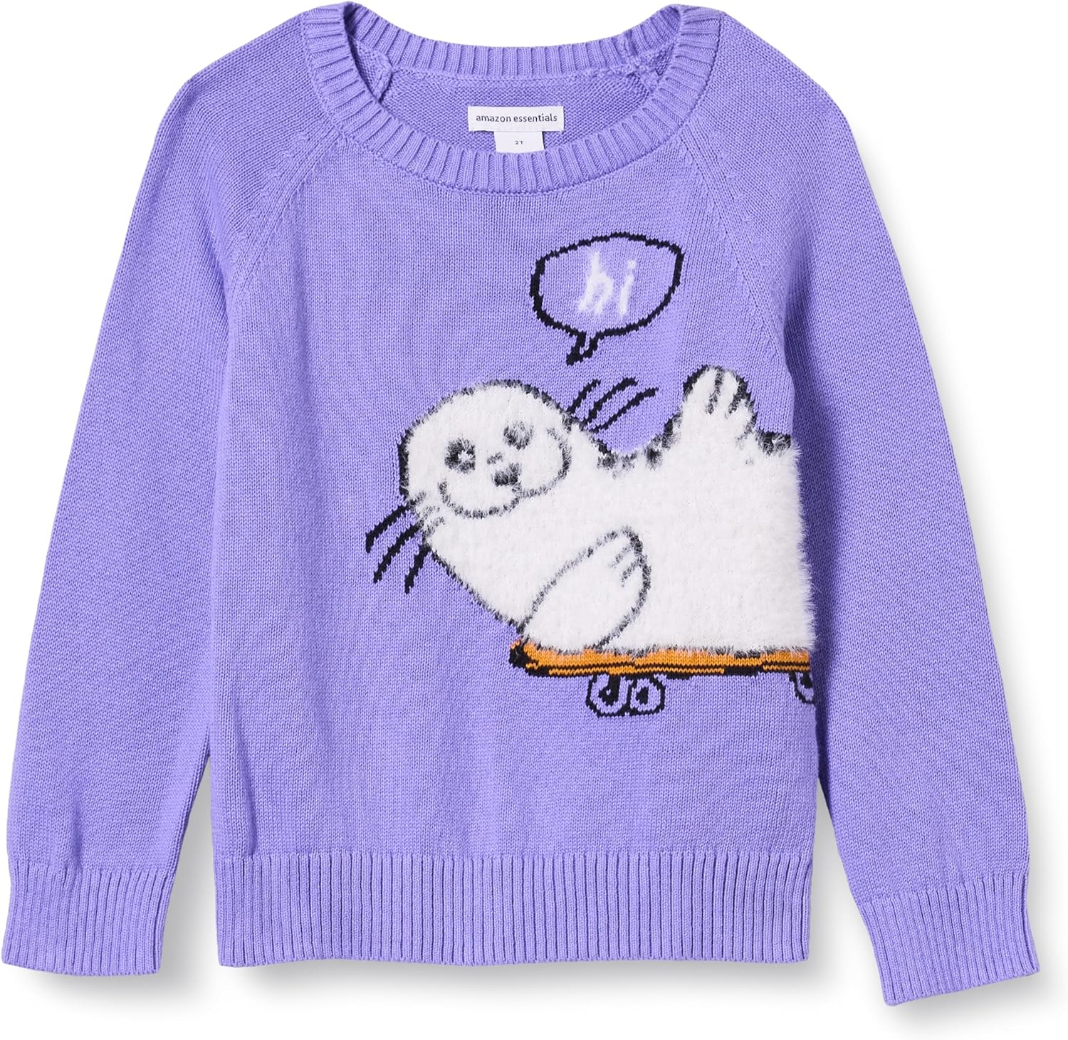 Detalle de Amazon Essentials Girls and Toddlers' Pullover Crewneck Sweater