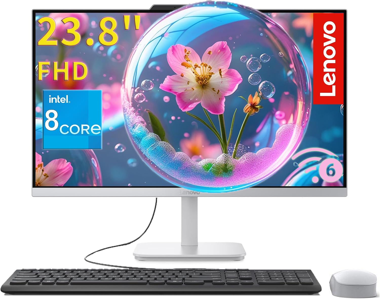 Detalle de Lenovo all-in-one desktop 23.8-inch