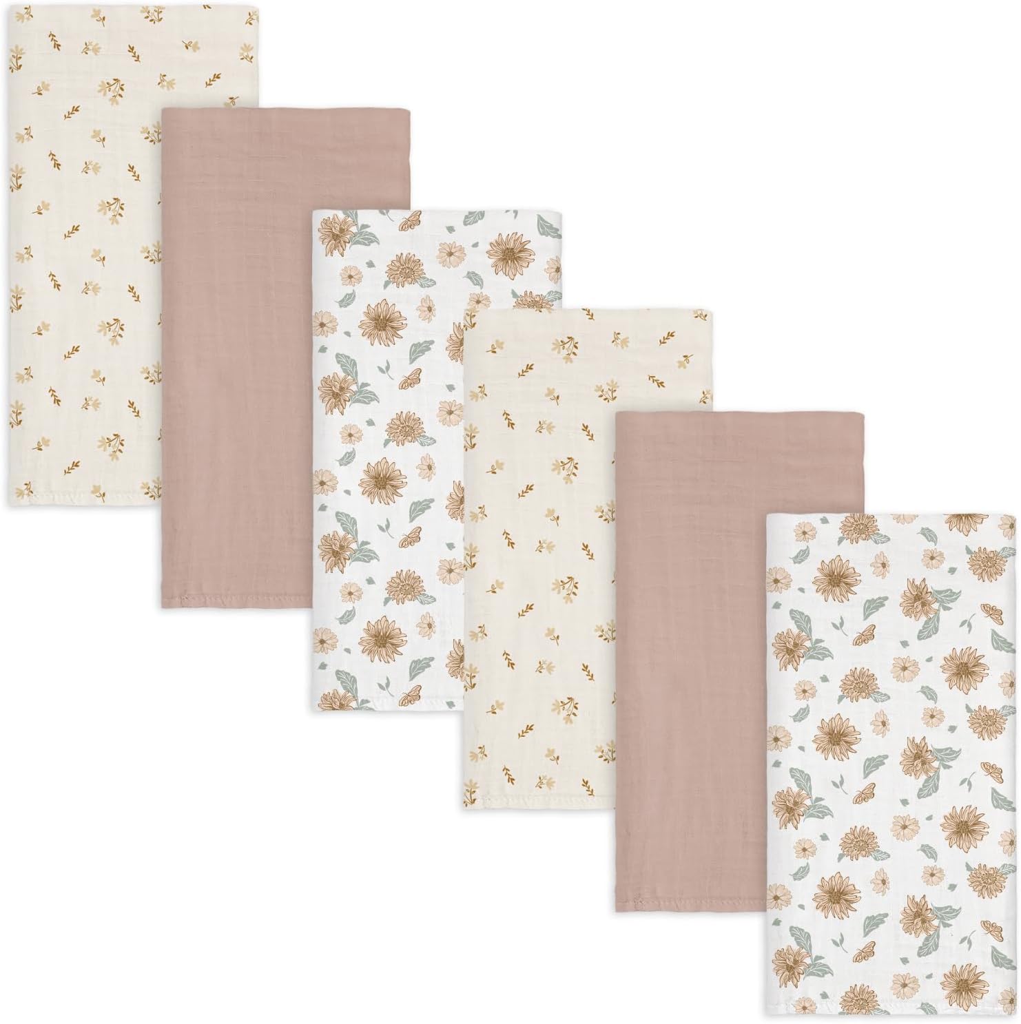 Thumbnail 6 de GLLQUEN BABY 6-Pack Muslin Squares (70cm x 70cm) for Newborn Burp Cloths – Sunflower