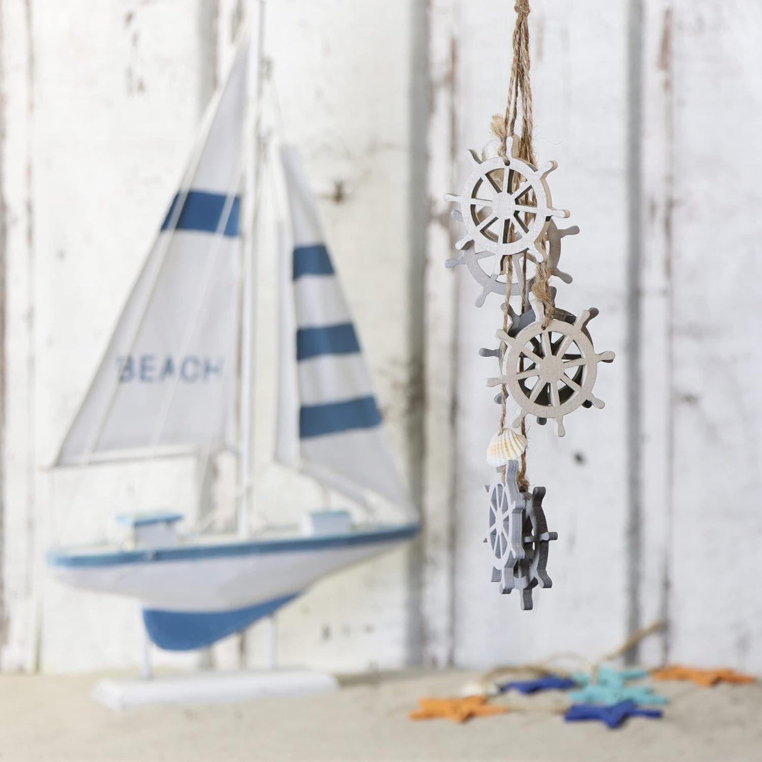 Detalle 2 de COM-FOUR 3 pièces décoration maritime 30 cm 🎏