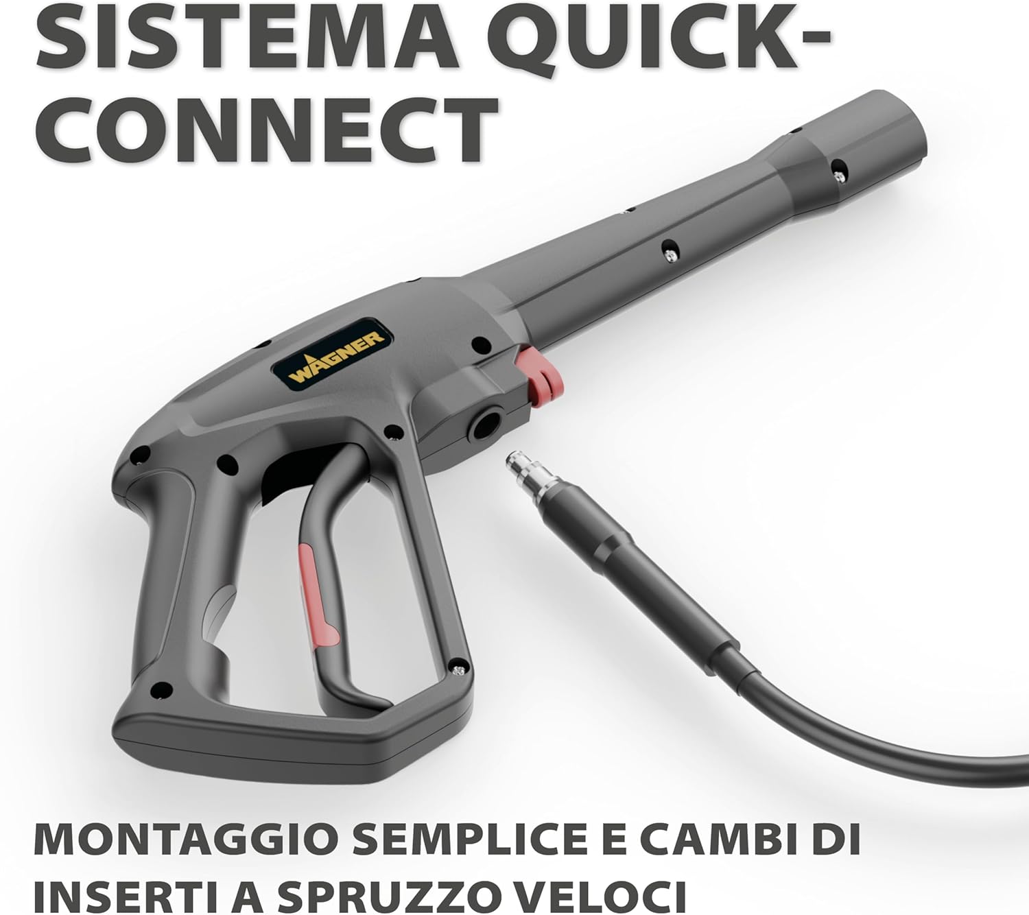 Thumbnail 6 de WAGNER AQUASTORM PREMIUM idropulitrice ad alte prestazioni con tubo da 7 m e accessori (ugello turbo e schiumogeno)