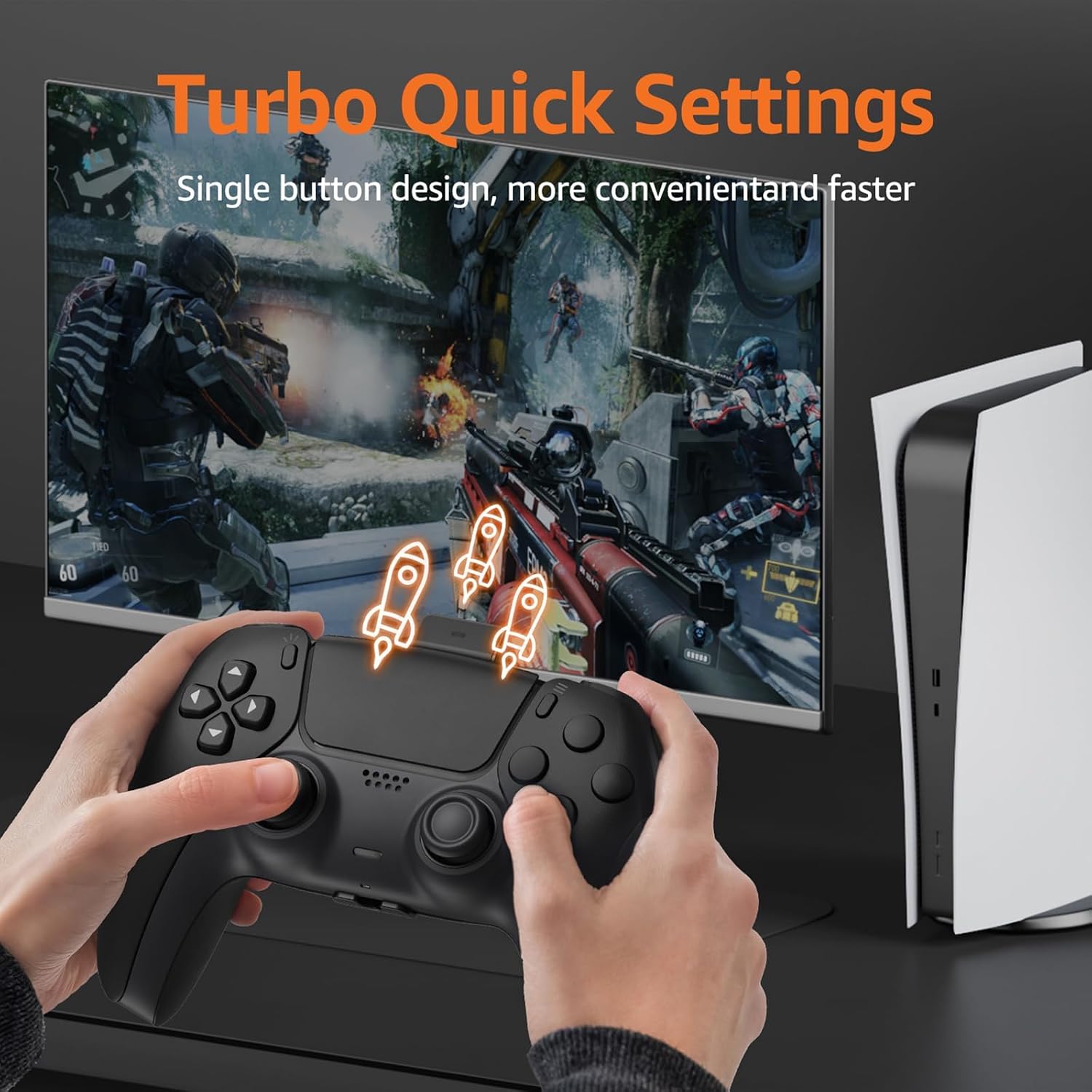 Thumbnail 6 de IWGAME PS5 Controller Back Paddles with 4 Programmable Buttons and Turbo