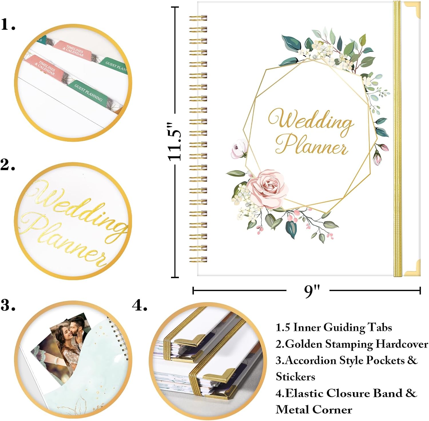 Thumbnail 5 de Wedding Planner Book 9" x 11.9" Hardcover
