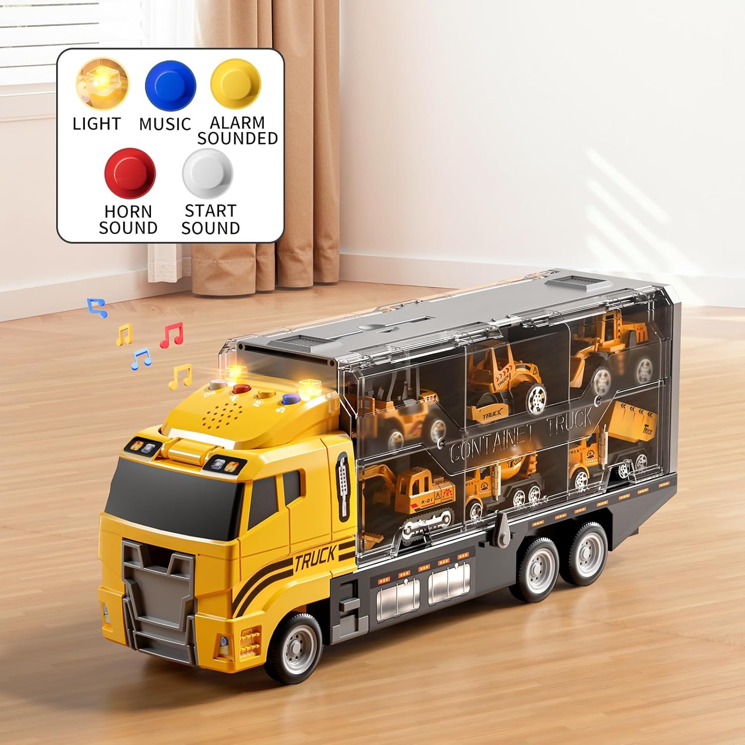 Detalle de NIPLOOOW Construction Truck Toy Set for Ages 3-5 🚚