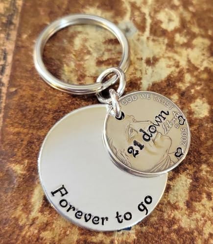 Detalle de 21st Anniversary Keepsake, 2005 Nickel Keychain by Tucker's Trinkets And Treasures