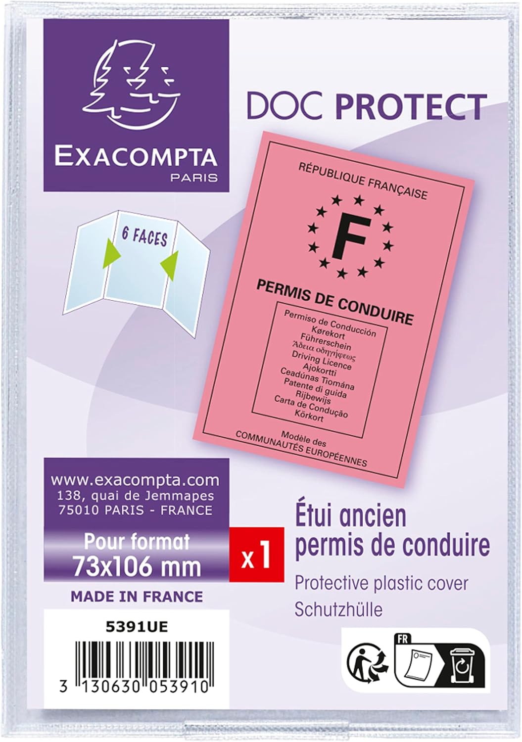 Thumbnail 5 de EXACOMPTA Sachet 10 Étuis 3 Volets PVC Lisse