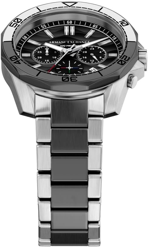 Thumbnail 2 de Armani Exchange Herrenuhr – Gehäuse 44 mm, Quarz-Chronograph, Zwei‑Ton Edelstahlband