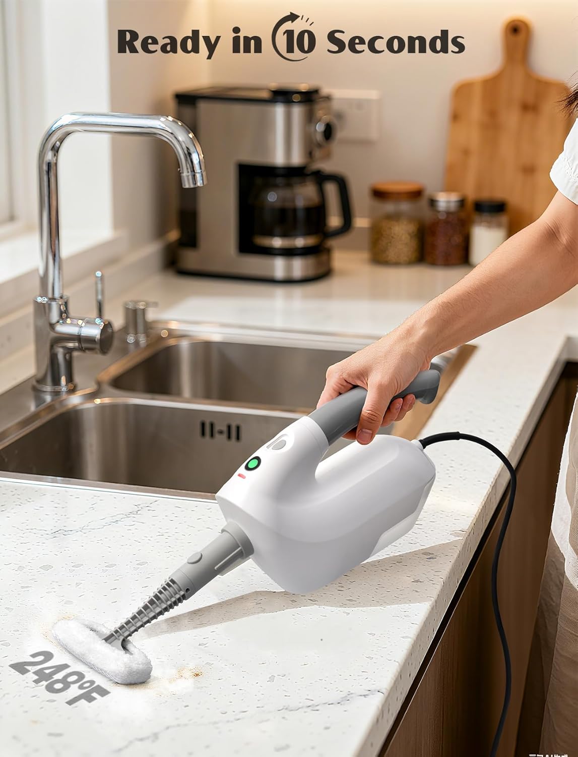 Thumbnail 3 de Multi & Up 10-in-1 Steam Mop 1200W, 350ml Handheld Steamer 🧹