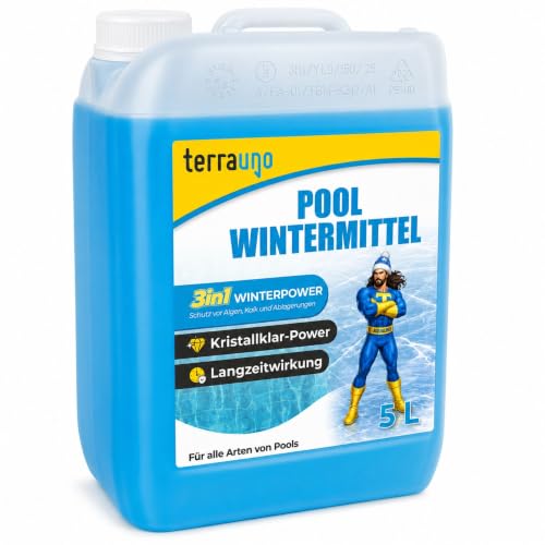 Detalle de TerraUno Pool Wintermittel flüssig 5 L – 3 in 1 Überwinterungsmittel
