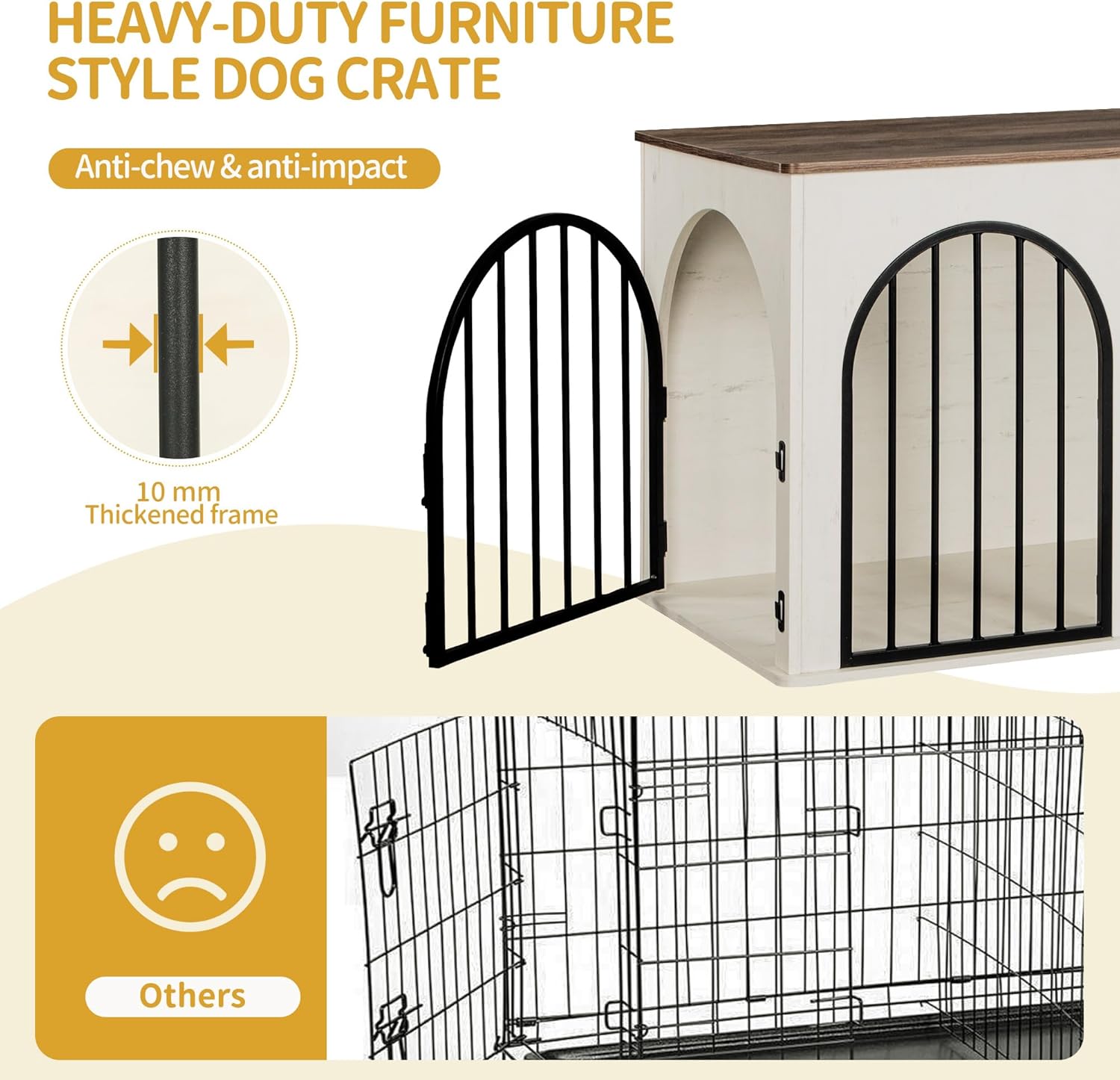 Detalle 2 de Hzuaneri Hundekäfig Möbel 100 cm
