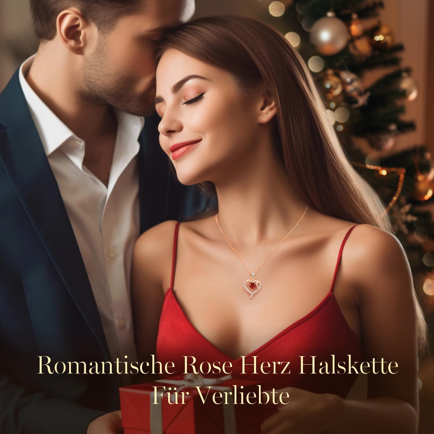 Detalle 2 de CDE Halskette Damen Rosegold Herz 45+5 cm