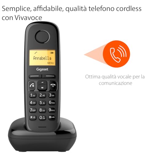 Detalle de Gigaset A270: telefono cordless con vivavoce, display grafico e tastiera programmabile