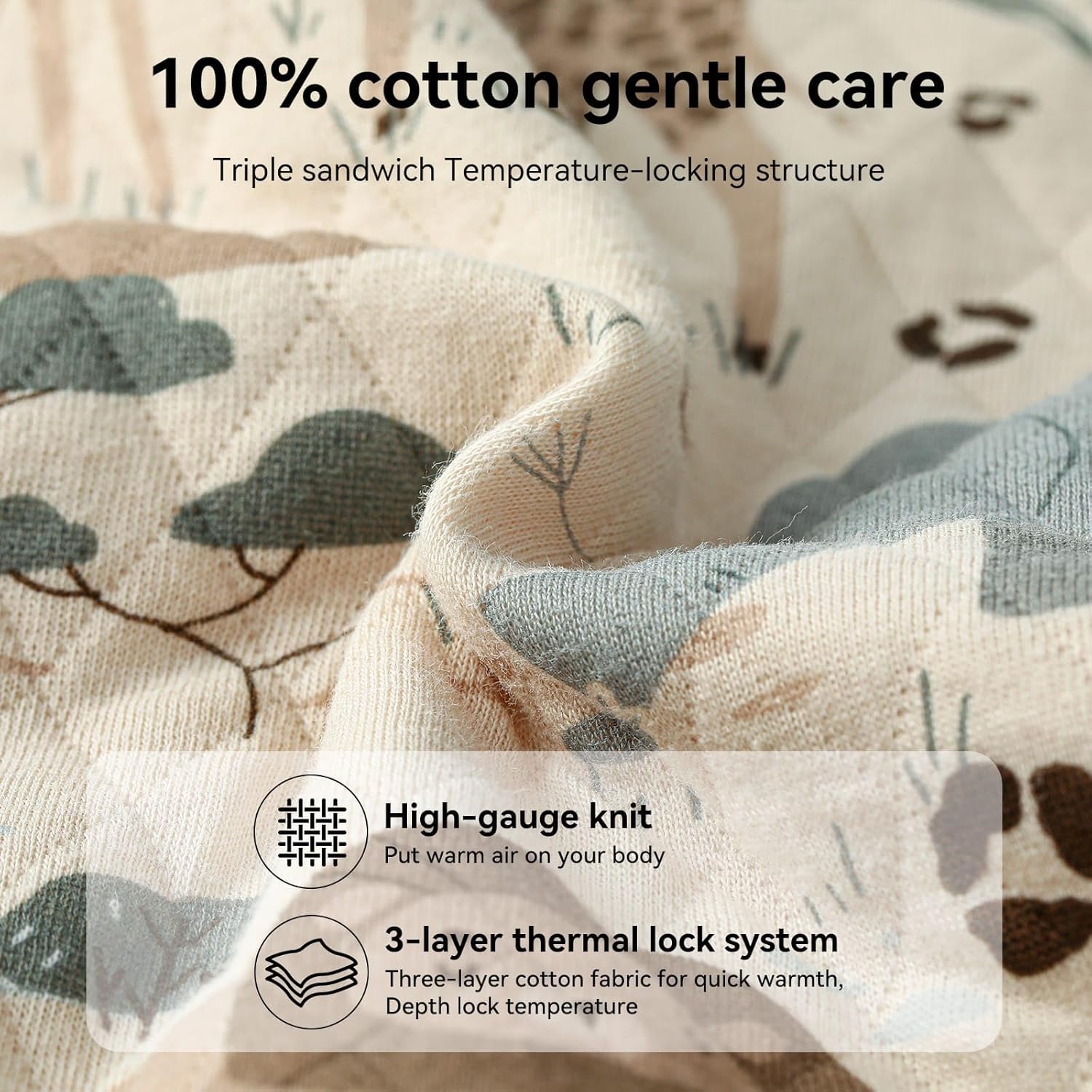 Thumbnail 6 de Unnivoll Babyschlafsack 1,5 Tog (18–36 Monate) aus Baumwolle – Winter/Herbst, warm & weich, 90 cm