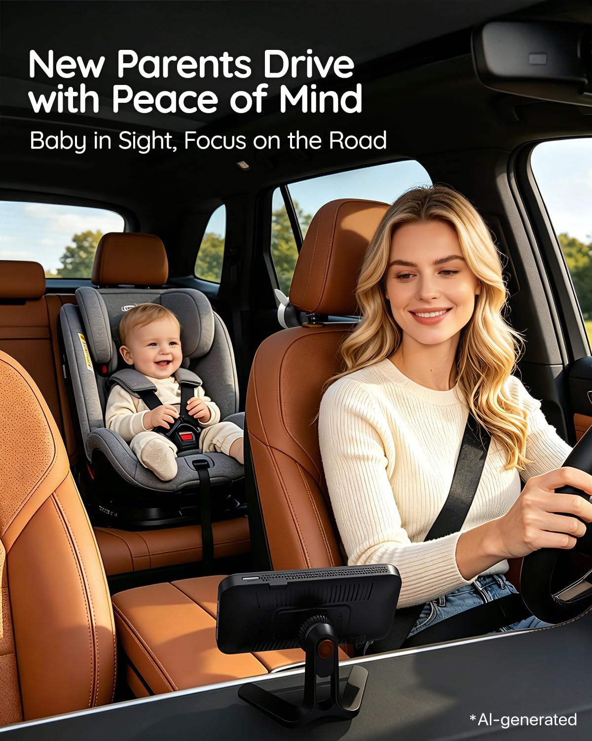 Thumbnail 1 de Babyvue BV2 Baby Car Camera with 1080p HD, 360° Rotation and Night Vision