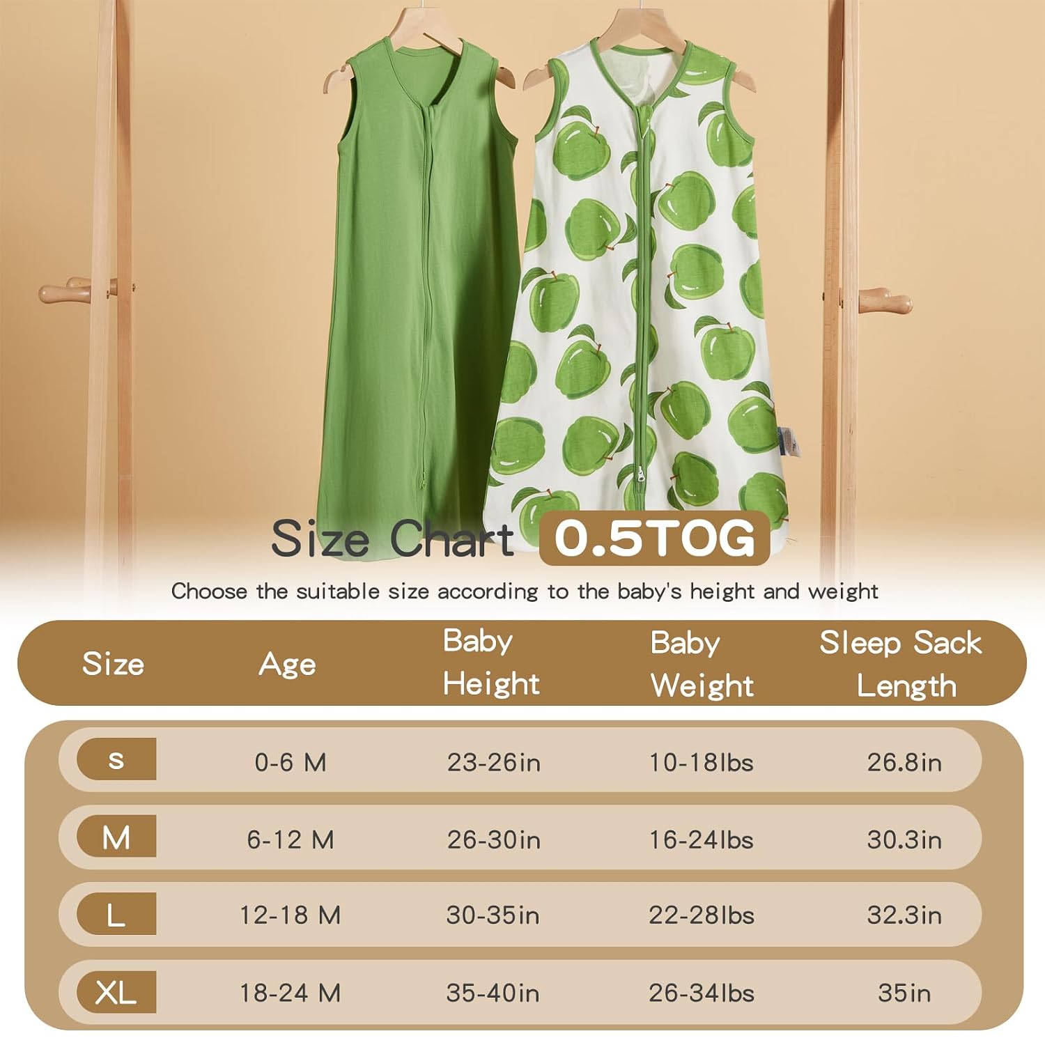 Detalle de TILLYOU Baby Sleep Sack 0.5 TOG
