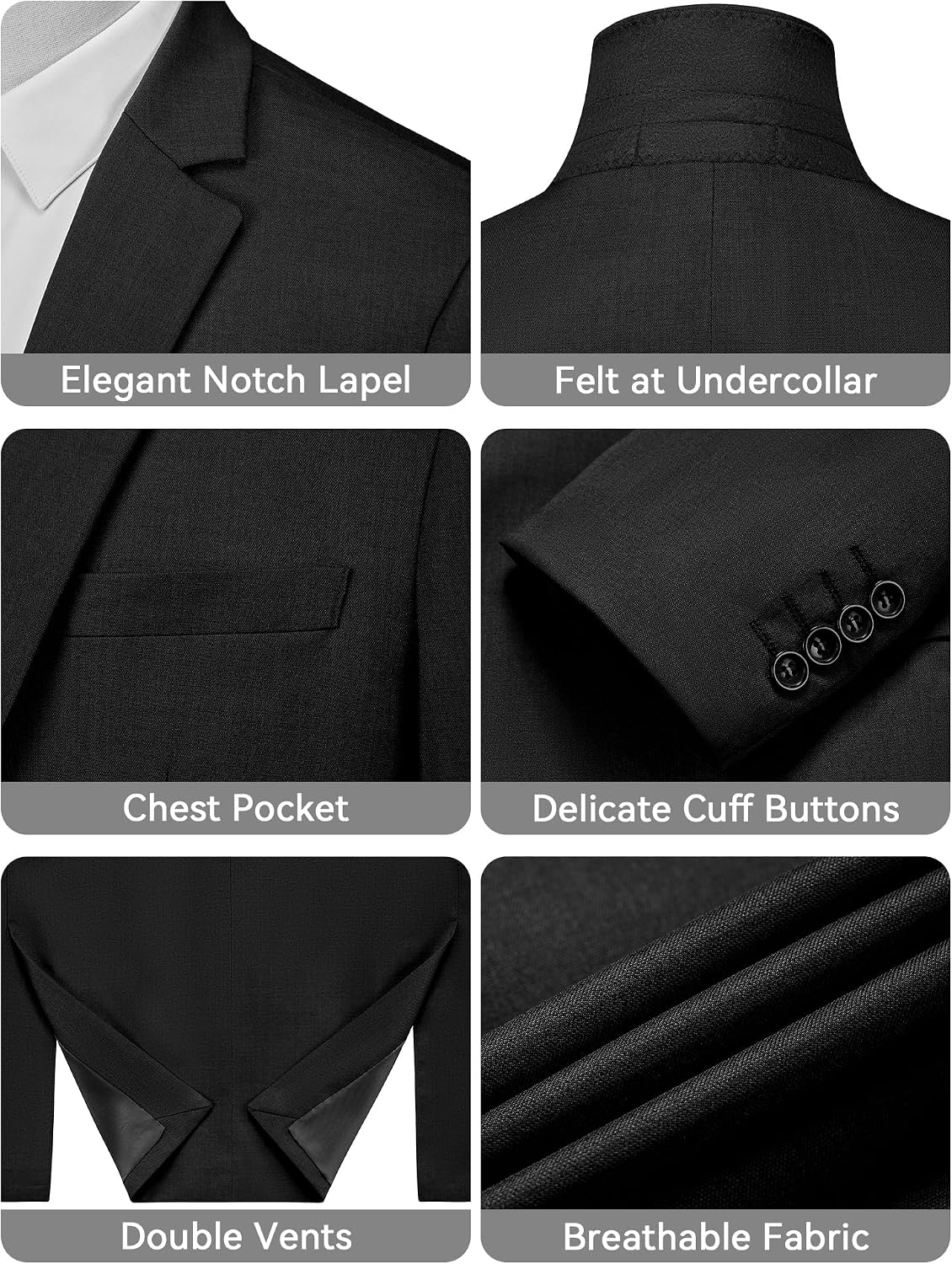 Detalle 2 de MAGE MALE Men's Sport Coat, Polyester Blend