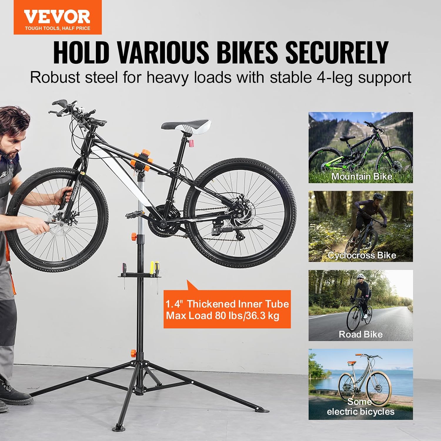 Detalle 2 de VEVOR Fahrradreparaturständer 36,3 kg