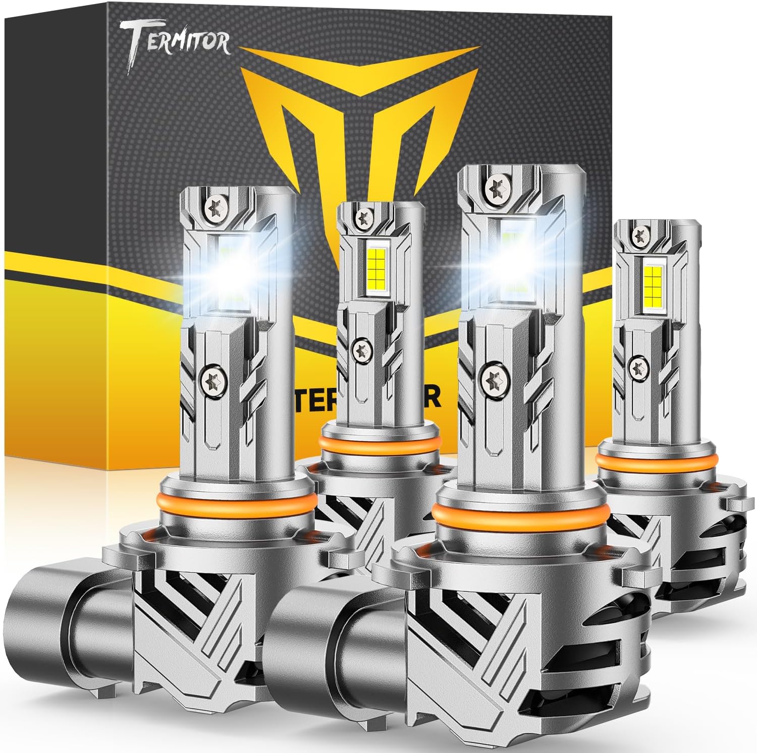 Detalle de Termitor Upgraded 9005/9006 Light Bulbs Combo (Pack of 4) with Cooling Fan, 6500K White, 100,000LM