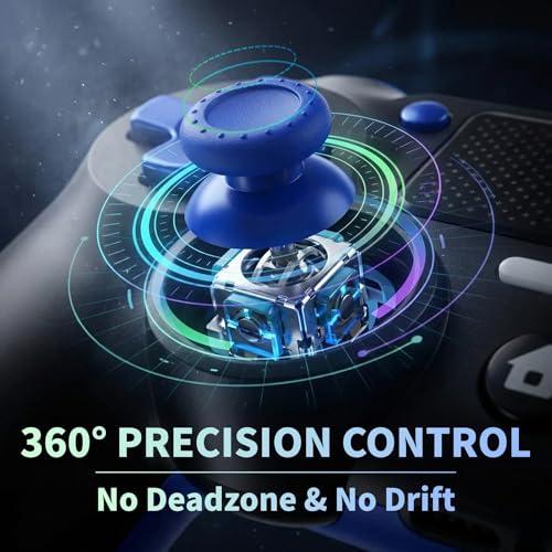 Detalle de Mando Inalámbrico BJXOZ para PS4/PC: precisión, vibración y panel táctil con audio de 3,5 mm