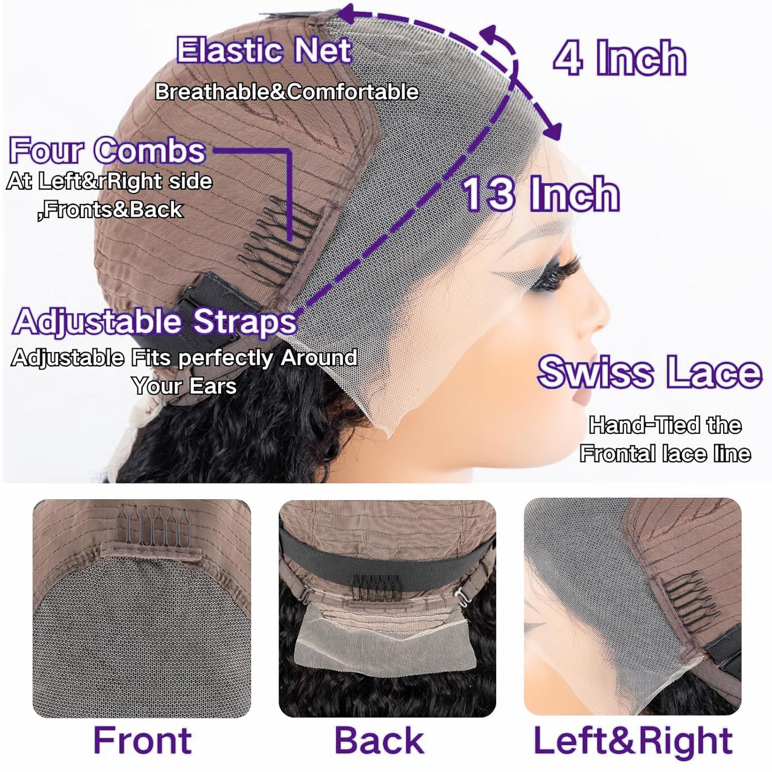 Thumbnail 4 de Durya Deep Wave 30-inch 220% Density Wig